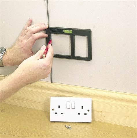 electrical socket back box template cutter level|socket box cutting instructions.